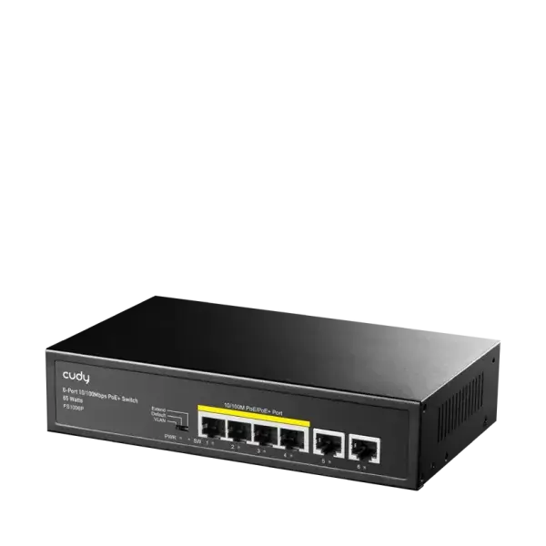 CUDY SWITCH FS1006P 6 PORT 10/100 POE+ (4 POE PORT, 2 LAN PORT) 65W - Image 2