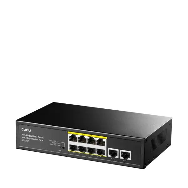 CUDY SWITCH GS1010P 8 PORT GIGABIT POE+, 2 UPLINK GIGABIT PORT 120W - Image 2