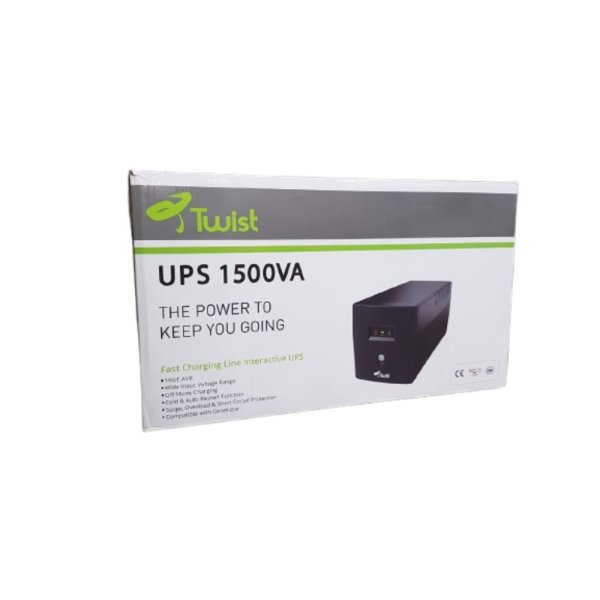 TWIST UPS BACKUP 850VA, 480WATT, (12V/7AH)X1, (2 OUTLET SCHOKO) .