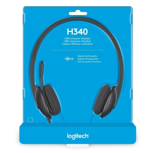 LOGITECH HEADSET H340 W/MICROPHONE NOISE CANCELING, USB  .