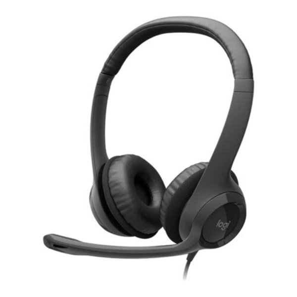 LOGITECH HEADSET H390 W/MICROPHONE NOISE CANCELING, VOLUME CONTROLLER, USB .