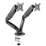 STAND DUAL MONITOR, ADJUSTABLE ARM, DESK MOUNTED, 13"-32" (MCR-MSE02) .