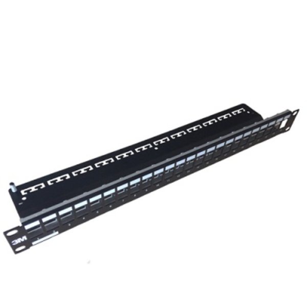 CORNING (3M) PATCH PANEL CAT6-CAT5 24 PORT VOLPPCBF24K  .