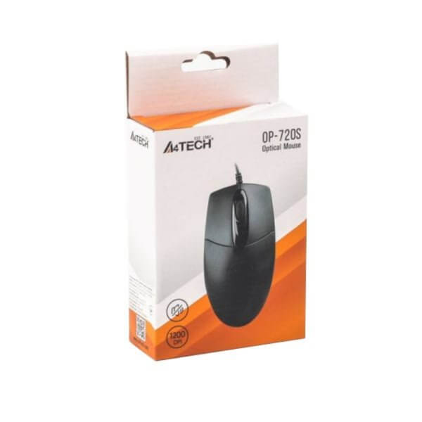 A4-TECH MOUSE OP-720S OPTICAL USB BLACK SILENT CLICKS