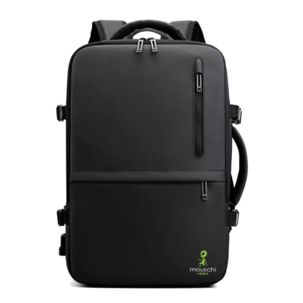 MOUSCHI BAG LAPTOP VEGA TRIPLE LAYER BACKPACK BLACK 15.6"