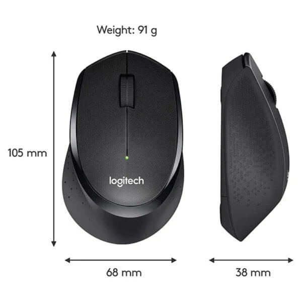 LOGITECH MOUSE WIRELESS M330 ORIGINAL SILENT PLUS BLACK . - Image 2
