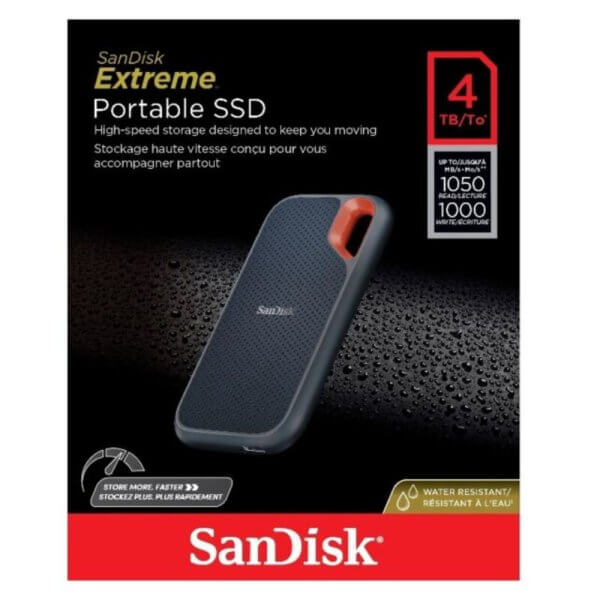 SANDISK SSD DRIVE EXTERNAL EXTREME 4TB