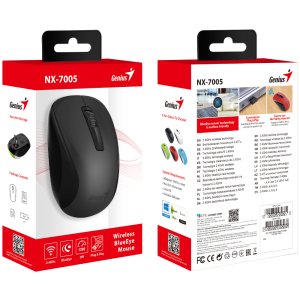 GENIUS MOUSE WIRELESS NX-7005, BLACK .
