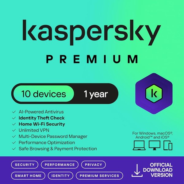 KASPERSKY PREMIUM 10 DEVICES 1 YEAR