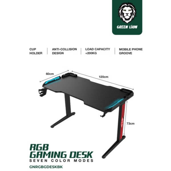 GREEN LION TABLE GAMING GTX77 - RGB W/REMOTE CONTROL - Image 2