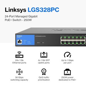 LINKSYS SWITCH 24 PORT GIGABIT MANAGED