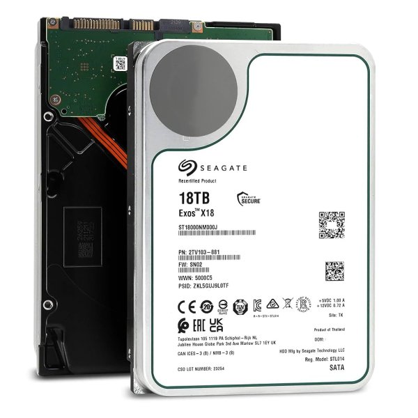 SEAGATE HDD DT 18TB SATA EXOS X18 ENTERPRISE