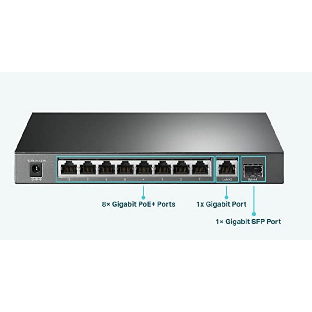TP-LINK SWITCH TL-SG1210P 10 PORT GIGABIT - Image 2
