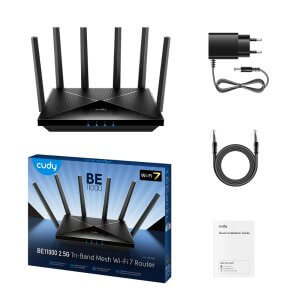 CUDY ROUTER BE11000 TRI-BAND GIGABIT WIFI 7 - 6 ANT