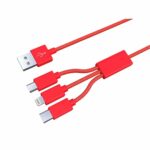EMY CABLE USB-C - LIGHTNING - USB MICRO C 1METER - Image 2