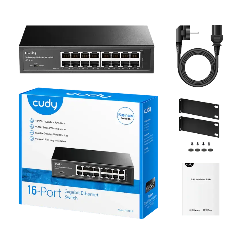 0087-0.webp CUDY SWITCH GS1016 16 PORT GIGABIT, RACKMOUNT - Image 1