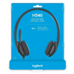 LOGITECH HEADSET H340 W/MICROPHONE NOISE CANCELING, USB  .