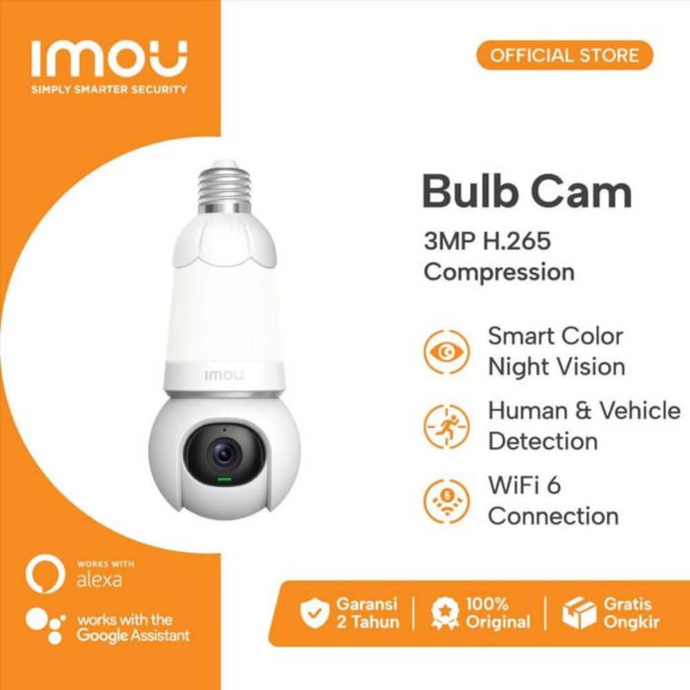 IPC-S6DP-3M0WEB-E27-2K-1.jpg IMOU BULB CAM IPC-S6DP-3M0WEB E27 2K 3MPĀ INDOOR - Image 1