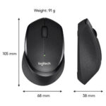 LOGITECH MOUSE WIRELESS M330 ORIGINAL SILENT PLUS BLACK . - Image 2