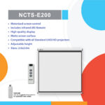 NCTS WALL SCREEN ELECTRIC 200X200, NCTS-E200