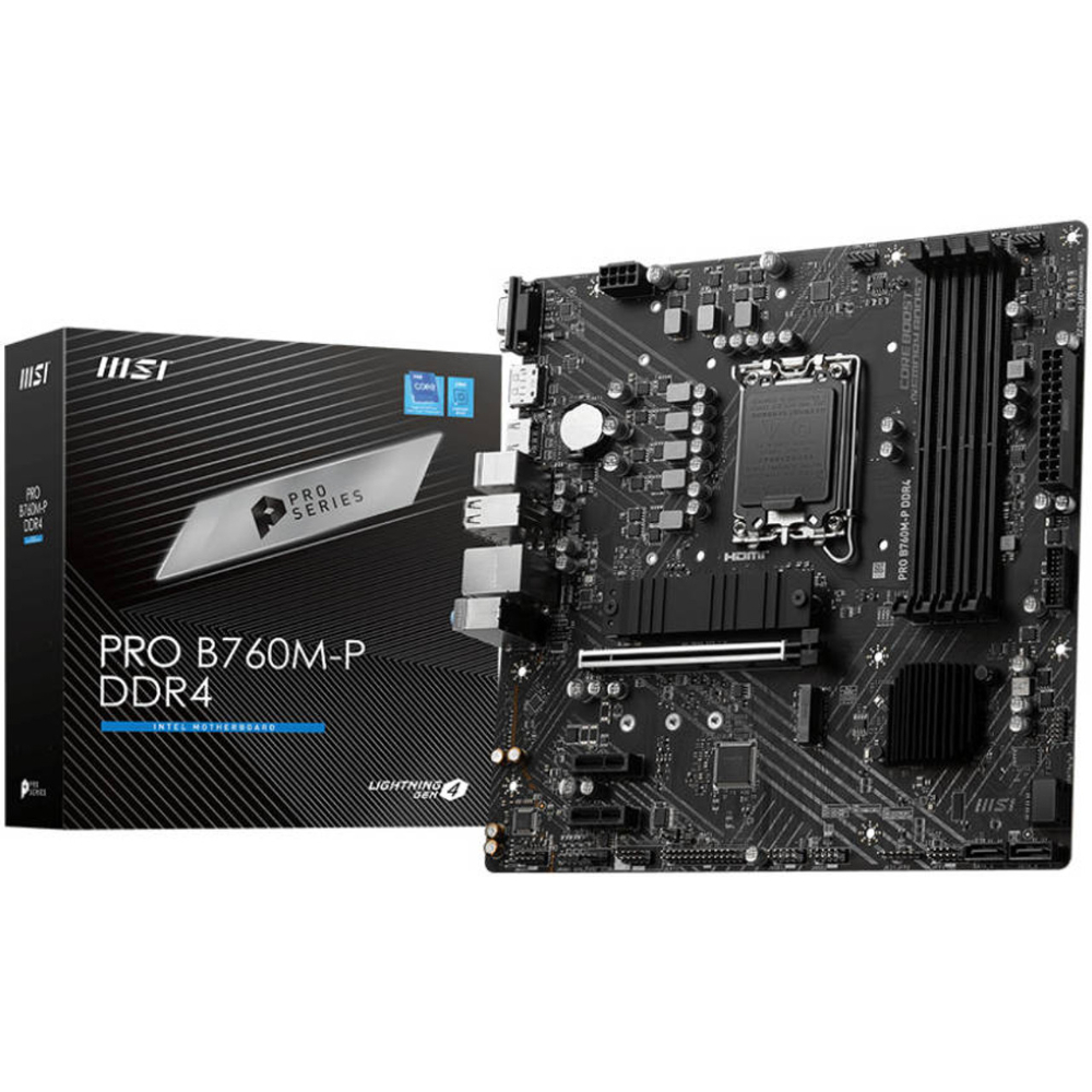 msi-pro-b760m-p-1.jpg MSI MOTHERBOARD PRO B760M-P LGA 1700 GIGA LAN 7.1 HD AUDIO. - Image 1