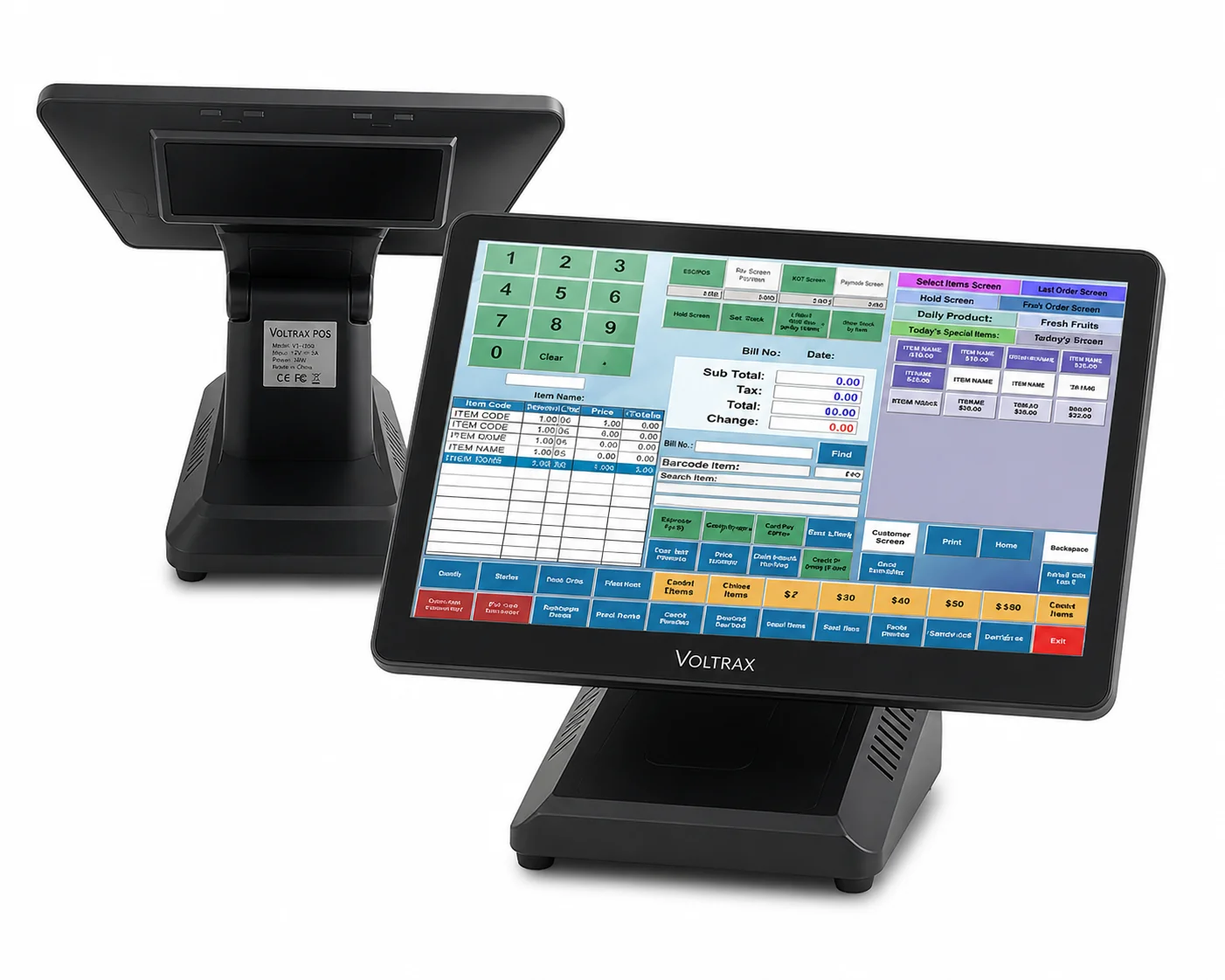 VOLTRAX POS N4 I5-4300 2.4GHZ 8GB DDR3 256GB TOUCH 15.6″ VFD DISPLAY