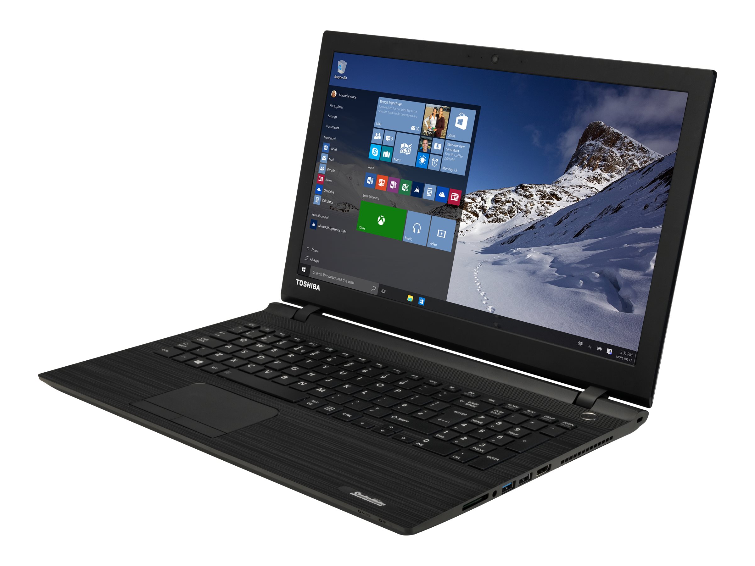 TOSHIBA SATELLITE C55T-C 3 TOSHIBA SATELLITE C55T-C LAPTOP - I3-4TH - 6GB - 120GB - 15.6" - Image 1